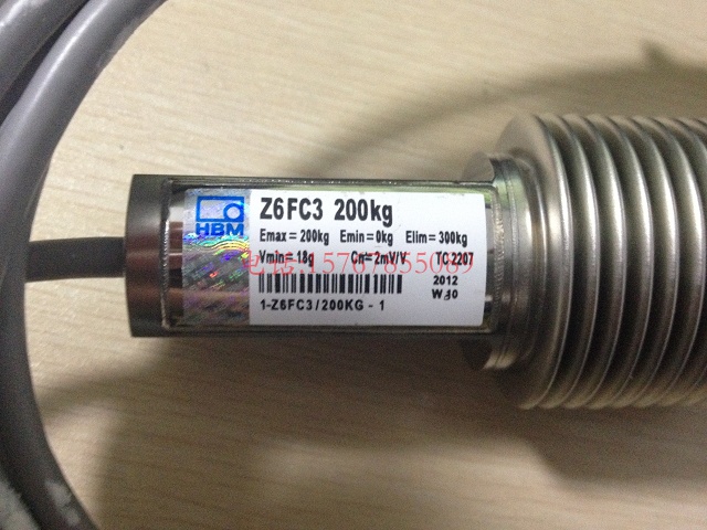 Z6FC3/200Kg德国HBM称重传感器实拍标签图